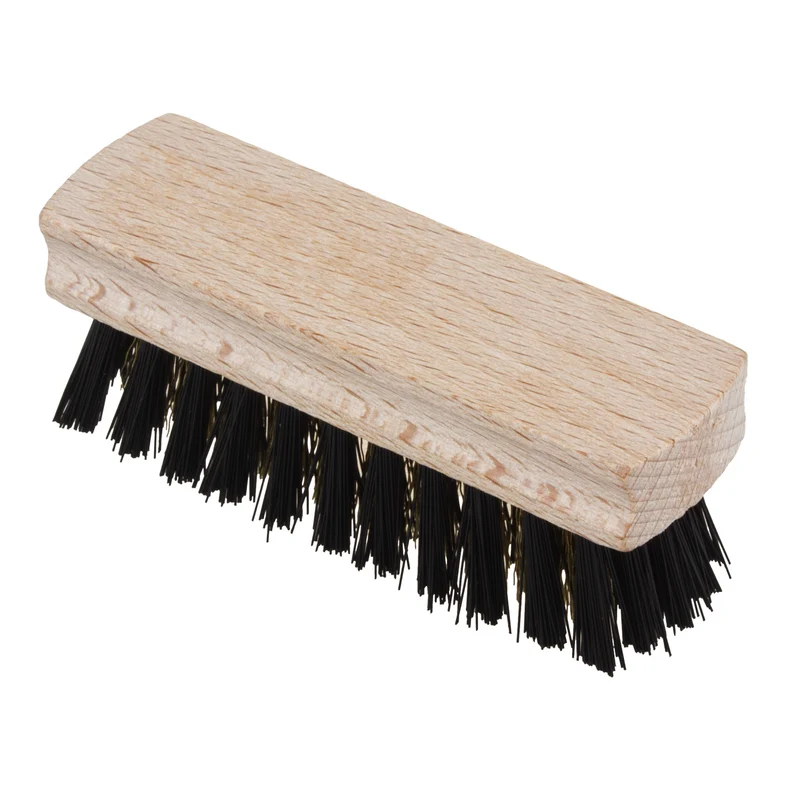 Suede brush, beech wood, scored with brass wire, 047/26