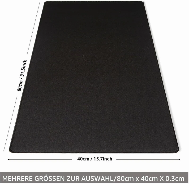 DOBAOJIA Mauspad Schwarz, Schreibtischunterlage Schwarz, Mauspad XXL 800 x 400mm, Mausunterlage Gros