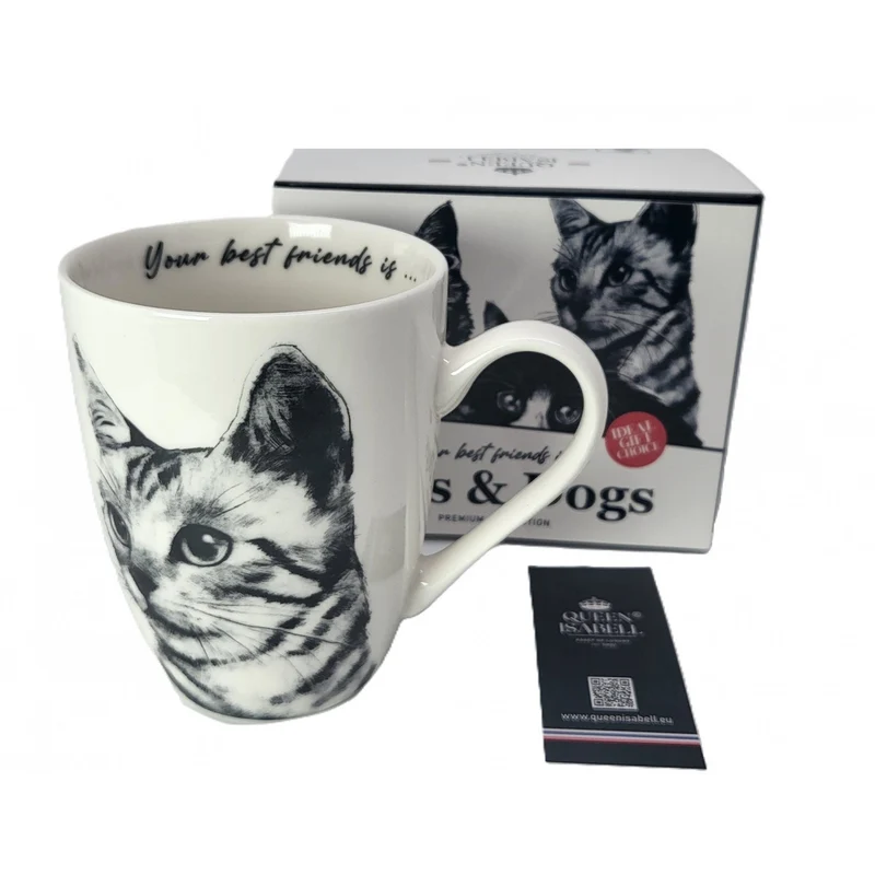 Queen Isabel porcelain mug, Sokake cat, 350ml, Q1-05218
