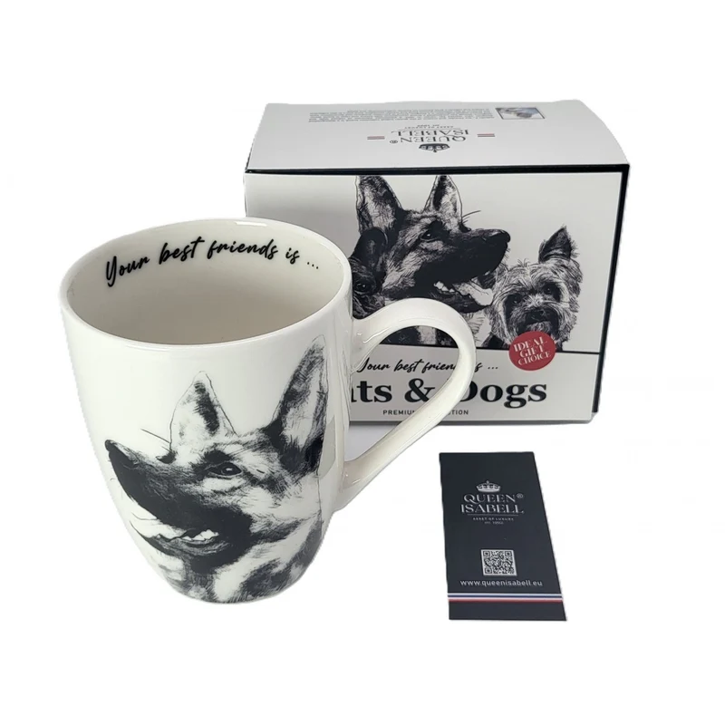 Queen Isabel porcelain mug, German Shepherd, 350ml, Q1-05232