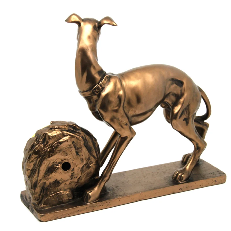 Dog Figurine, Chart, Clock, Bronze Decorative Sculpture, Queen Isabel