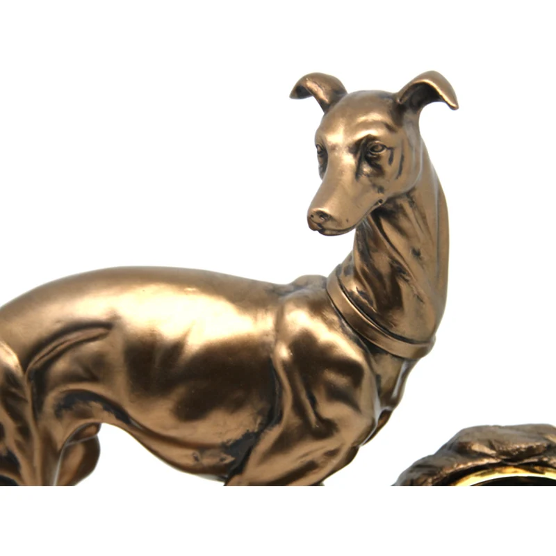 Dog Figurine, Chart, Clock, Bronze Decorative Sculpture, Queen Isabel