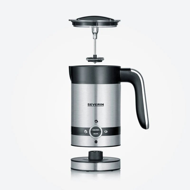 Severin - Milchaufschäumer 450 W Stahl/Schwarz