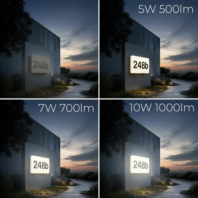 Maclean LED Lamp, house number, with twilight sensor, white, max. 10W, IP65, neutral color temperature (4000K), max. 1000 lm, MCE292 W