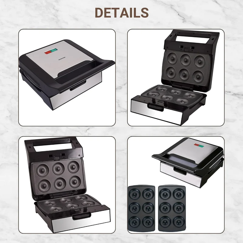Syntrox Germany Donutmaker MM-1400W mit herausnehmbaren Backplatten