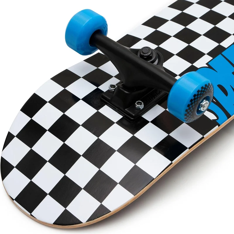 Speed Demons Checkers Skateboard 7.75" Checkers Blue, 7.75" Checkers Blue