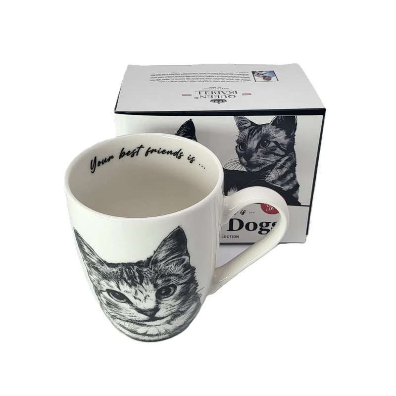 Queen Isabel porcelain mug, American Shorthair cat, 350ml, Q1-05195
