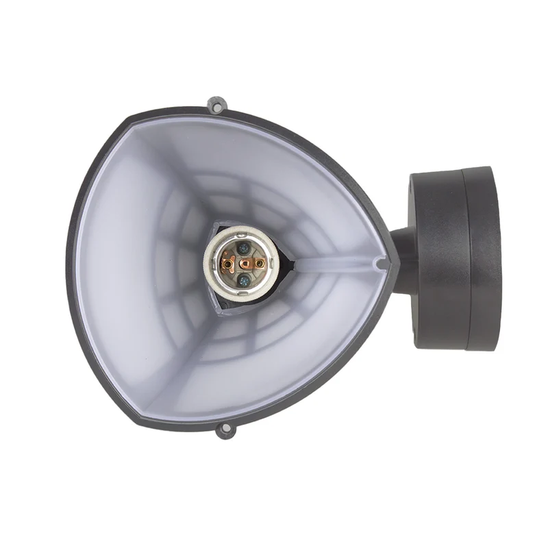 Wall lamp 1xE27 Maclean, max load 60W, IP65, grey color, MCE519 GR + LED filament bulb E27, 8W 230V Maclean Energy MCE268 WW warm white 3000K 1055lm retro decorative edison