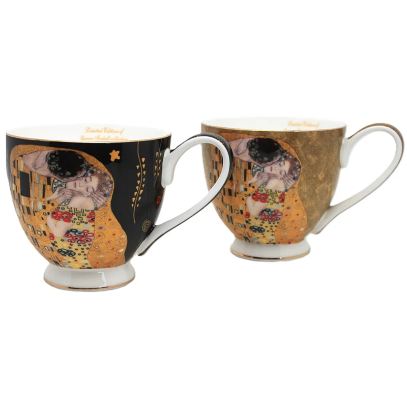 Jumbo Gustav Klimt Kiss mugs 2 pieces, Queen Isabel