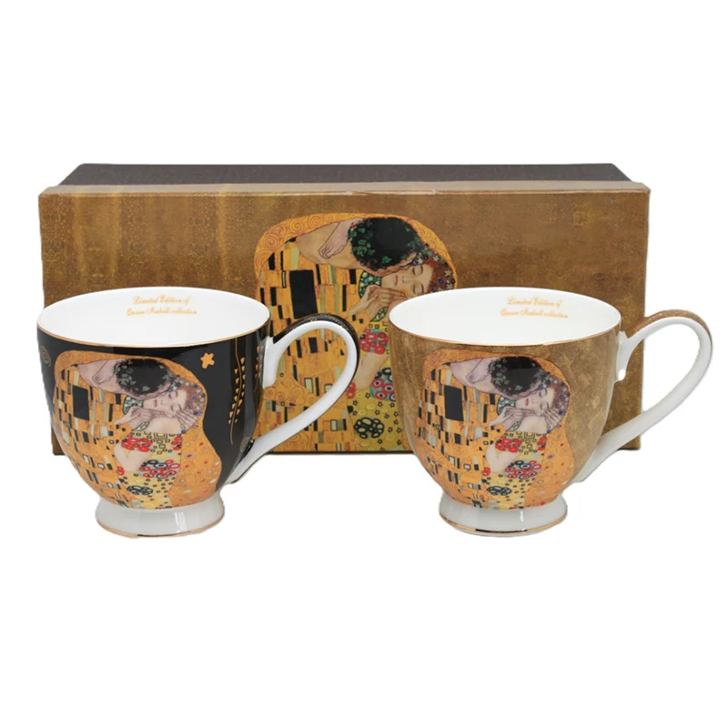 Jumbo Gustav Klimt Kiss mugs 2 pieces, Queen Isabel