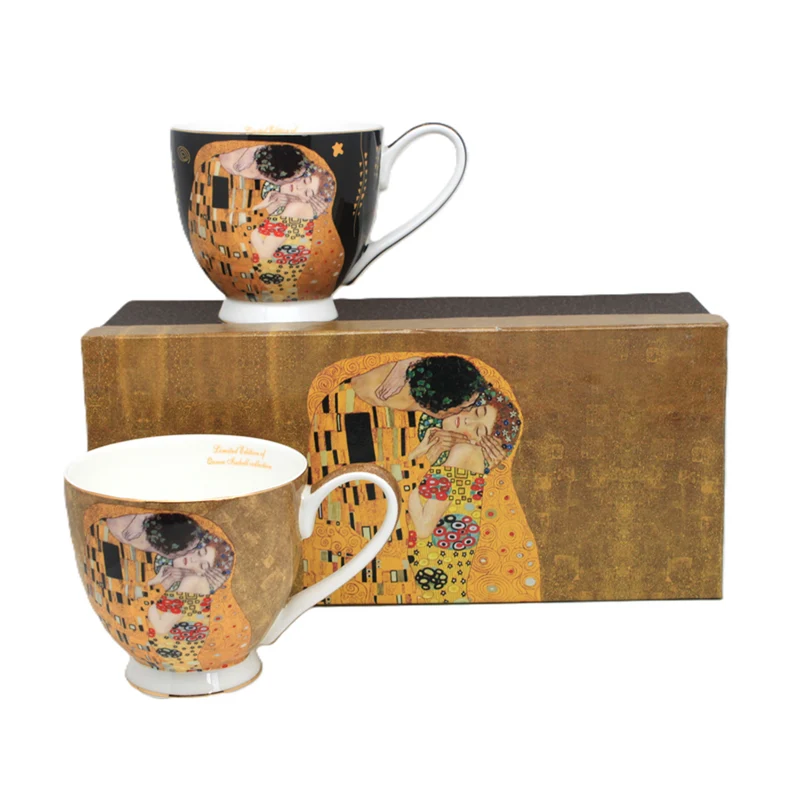 Jumbo Gustav Klimt Kiss mugs 2 pieces, Queen Isabel