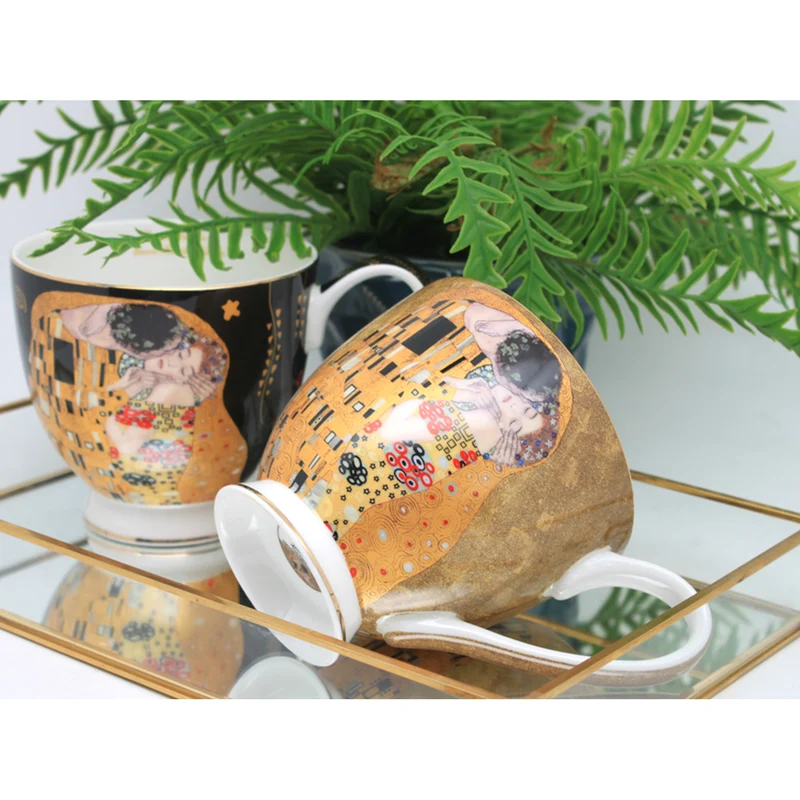 Jumbo Gustav Klimt Kiss mugs 2 pieces, Queen Isabel