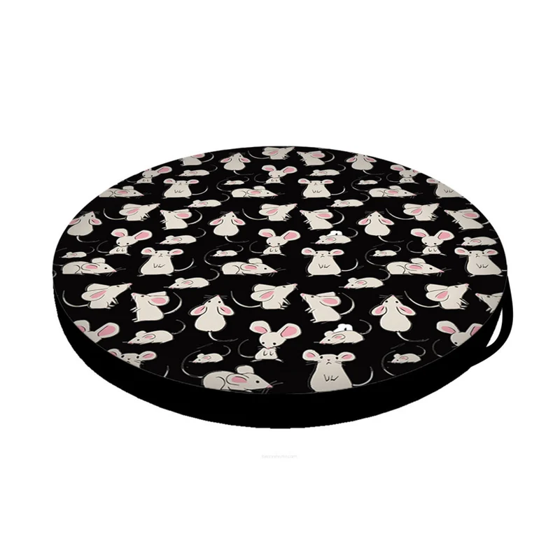 Bertoni cat bed / mattress, made of elastic foam, diameter 55 cm, Mouse pattern, Ring