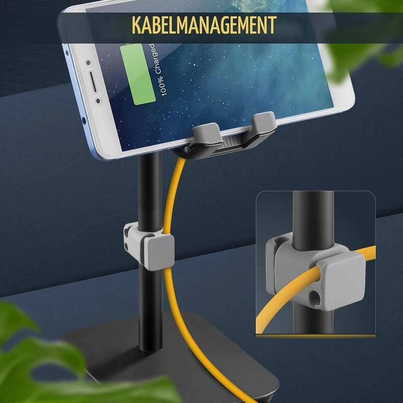 RICOO Headset Handy Halterung Kopfhörer Schreibtisch Ständer Kopfhörerständer Handyständer HH013 Stu