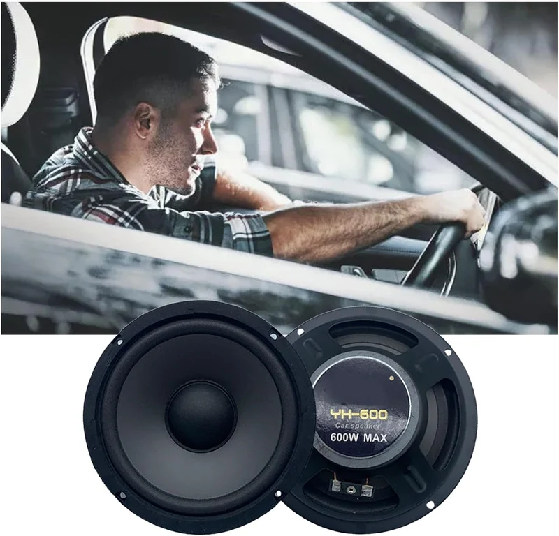 2PCS Koaxiallautsprecher 6,5 Zoll Universal Audio Stereo Musik Hochempfindlicher Lautsprecher 600 W,