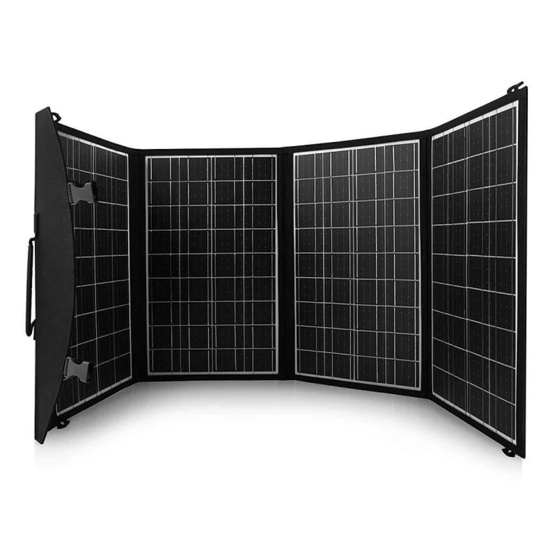 Solar panel, charger, 60W, 2 USB ports, black and orange, A06