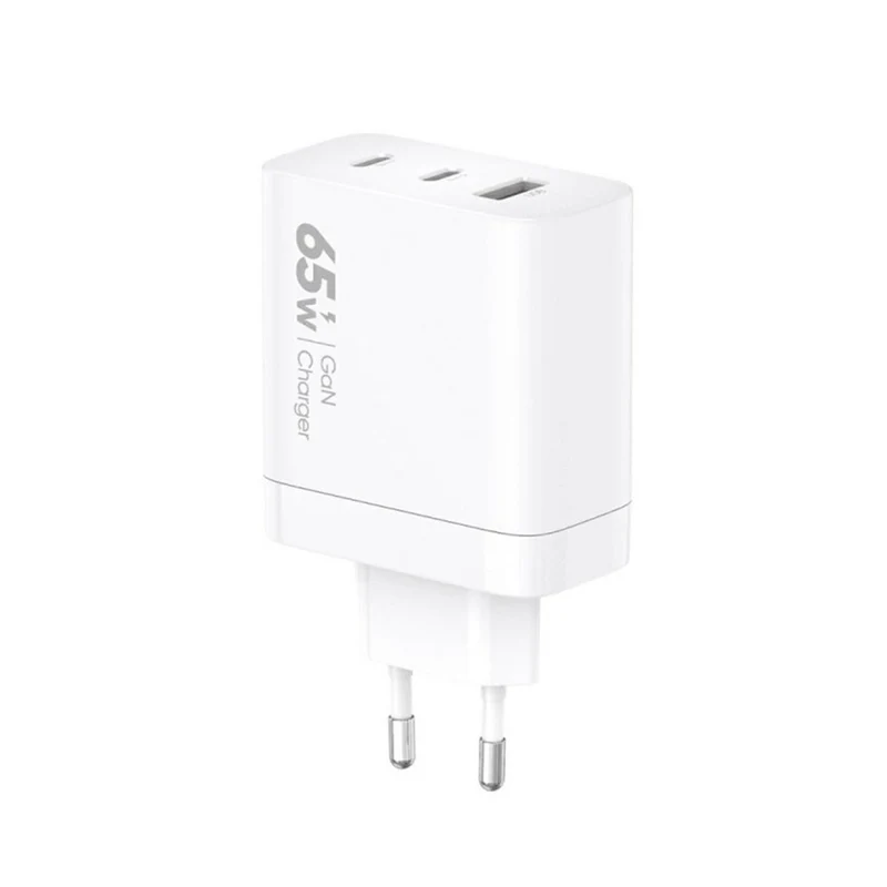 VIDVIE mains charger, 3A, 65W, 2x USB-C, 1x USB, USB-C/Iphone cable, PLE262