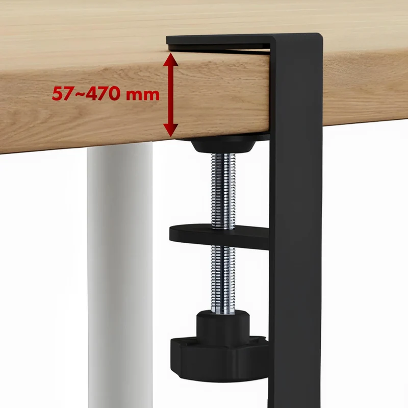 Maclean under-desk cable organizer, max load 5kg, 2 levels, black, MC-104 B