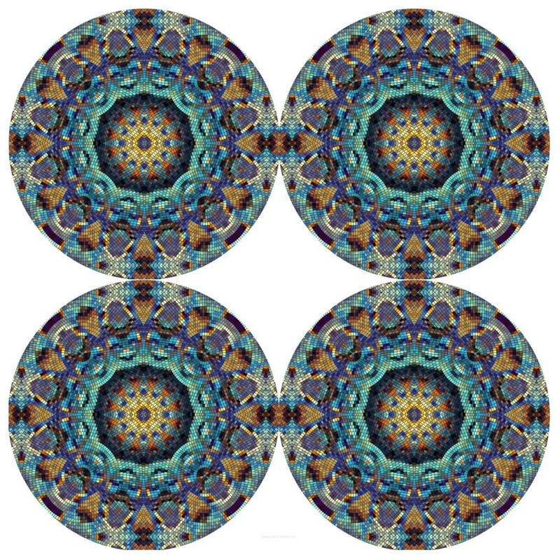 Bertoni Table Mat Set, Placemats, Under Plate Mats, 4 Pieces, Round, 33 cm, Barcelona