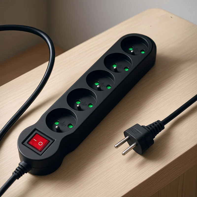 Maclean Energy MCE183 power strip 5 socket extension with switch