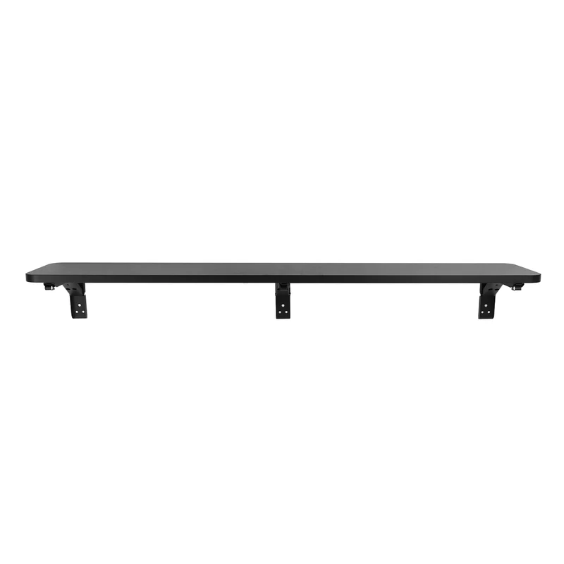 Maclean folding shelf/top, black, 100x20 cm, max. 50 kg, MC-129 B