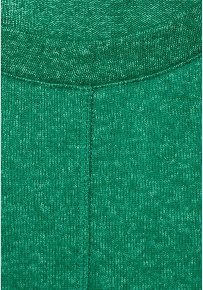 Cecil Damen Cosy Melange Langarmshirt S Easy Green Melange, S Easy Green Melange