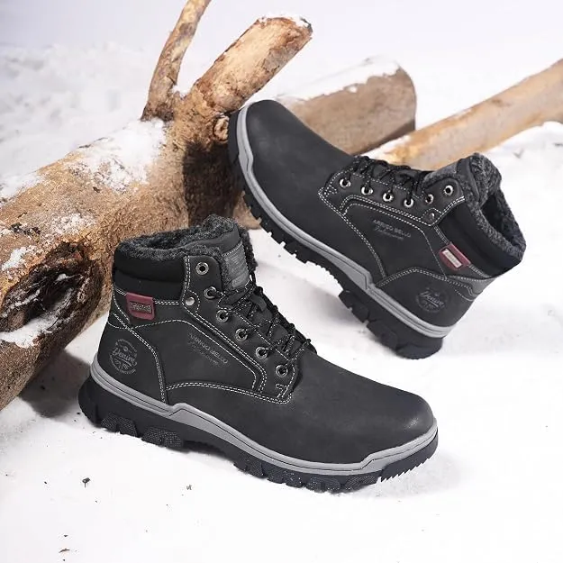 ARRIGO BELLO Winterstiefel Herren Winterschuhe Gefüttert Rutschfeste Warm Stiefel Gemütlich Trekking