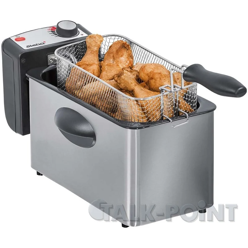 Steba DF 180 Fritteuse Edelstahl, schwarz