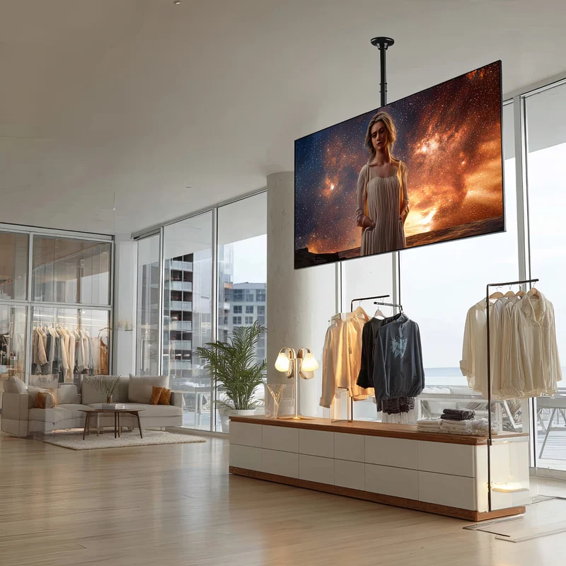 Maclean MC-803 Universal TV Bracket Ceiling Mount LCD OLED QLED Plasma 23'' - 100" 50kg VESA