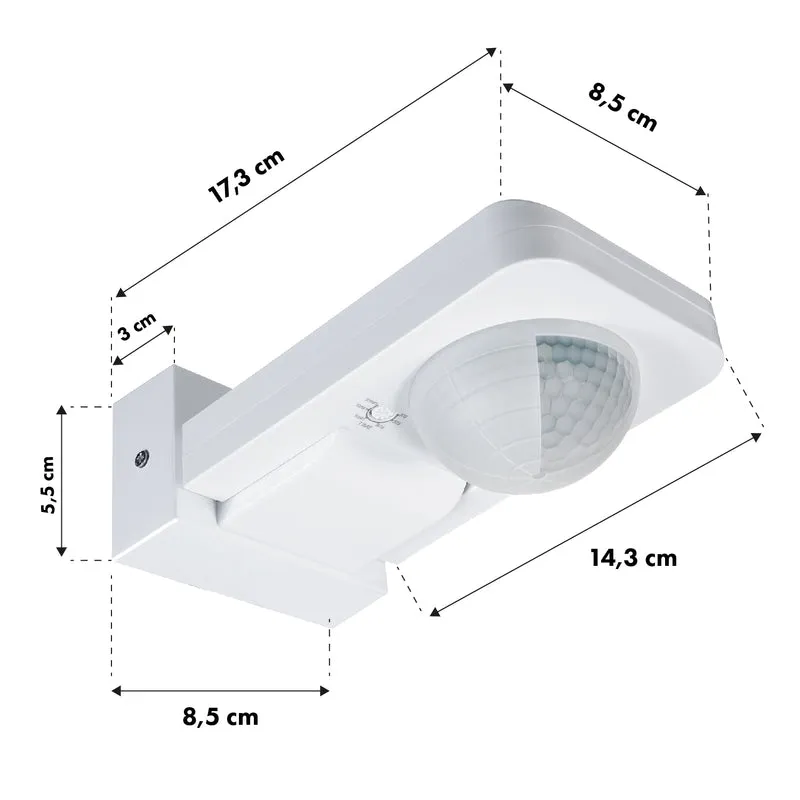 Maclean PIR motion sensor, infrared, IP65, max 2000W, MCE243, 2 pieces