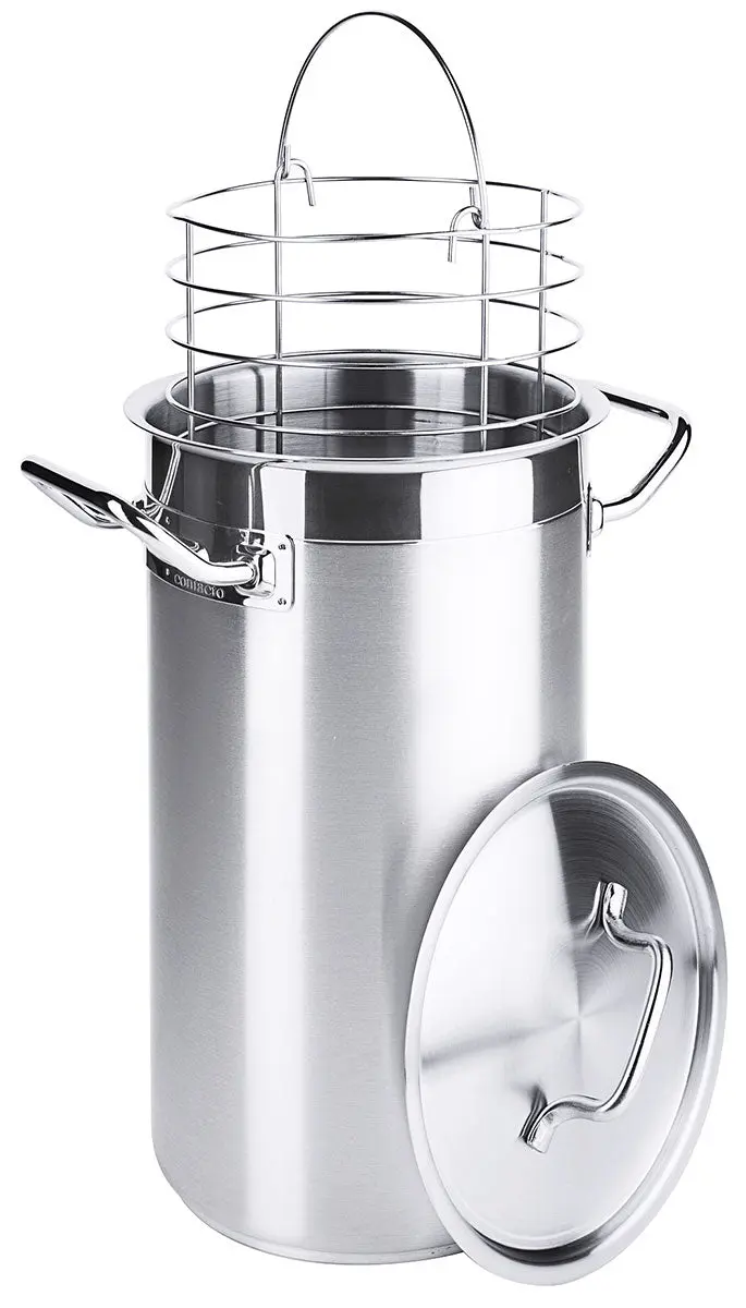 Edelstahl Spargelkochtopf 4,5 / 5,5 Liter mit Deckel & Einsatz