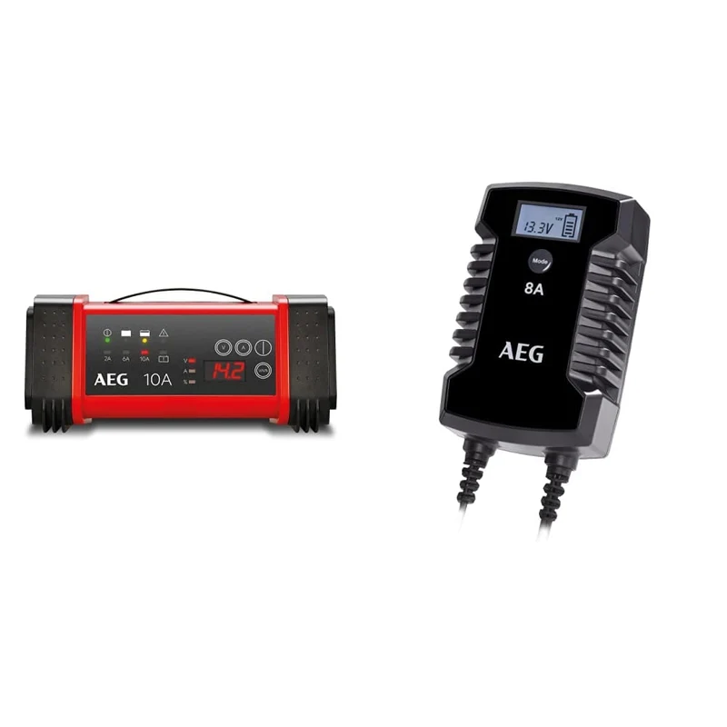 AEG Automotive 97024 Mikroprozessor Batterie Ladegerät LT 10 Ampere für 12/24 V, 9-stufig & 10618 Mi