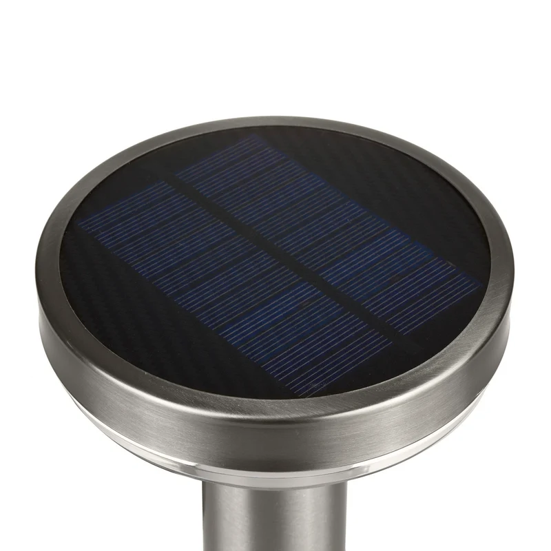 Maclean Solar LED Light, with sensor, 3 modes,plug-in, Li-ion 18650, IP44, 3.7V, 1200 mAh, Chrome matt, MCE465 C/M, 8 pieces