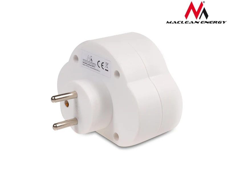 Maclean current outlet, with switch, x2, max. 3680W, type E MCE31