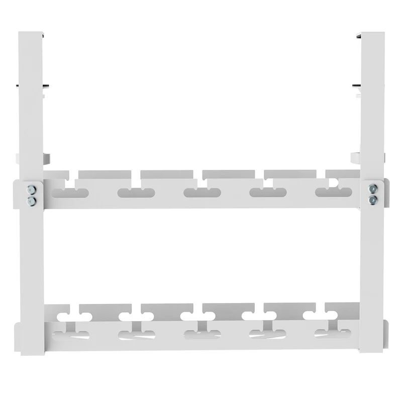 Maclean under-desk cable organizer, max. load 5kg, 2 levels, white, MC-104 W