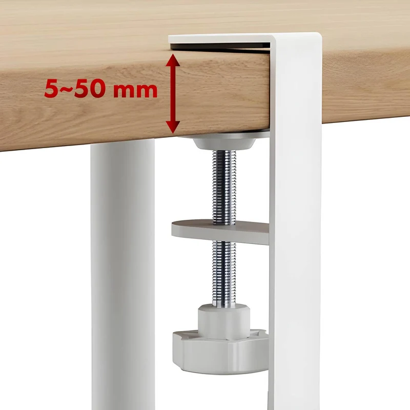 Maclean under-desk cable organizer, max. load 5kg, 2 levels, white, MC-104 W