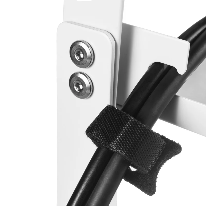 Maclean under-desk cable organizer, max. load 5kg, 2 levels, white, MC-104 W