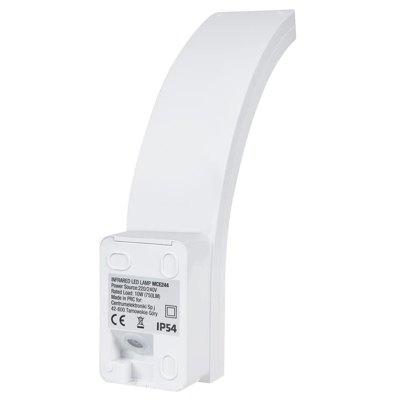 Maclean motion sensor LED lamp, PIR motion sensor, white, 10W, IP54, 750lm, neutral white (4000K) MCE244 W. 2 Pices