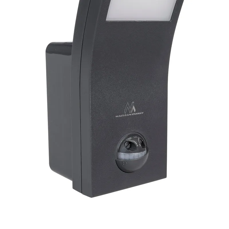Maclean motion sensor LED lamp, PIR motion sensor, grey, 10W, IP54, 750lm, neutral white (4000K) MCE244 GR, 2 pieces