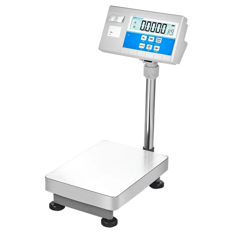 AE Adam Bodenwaage mit Hochanzeige und Einbaudrucker für Etiketten oder Barcodes 8 kg / Lesbarkeit 0,1 g