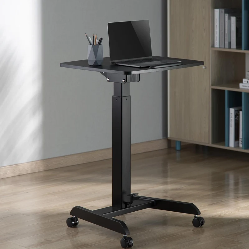 MacleanMC-892B Laptop Desk Stand Sit Height Adjustable Pedal Tiltable Universal Ergonomic Portable
