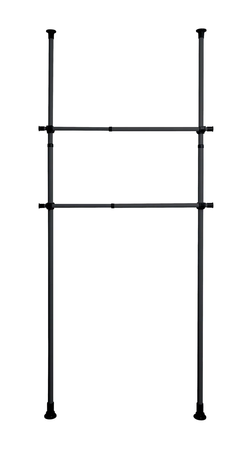 WENKO Kleiderstange Herkules 2er Set, Waagerechte Ergänzungs-Stange zum passenden Teleskop-System, M