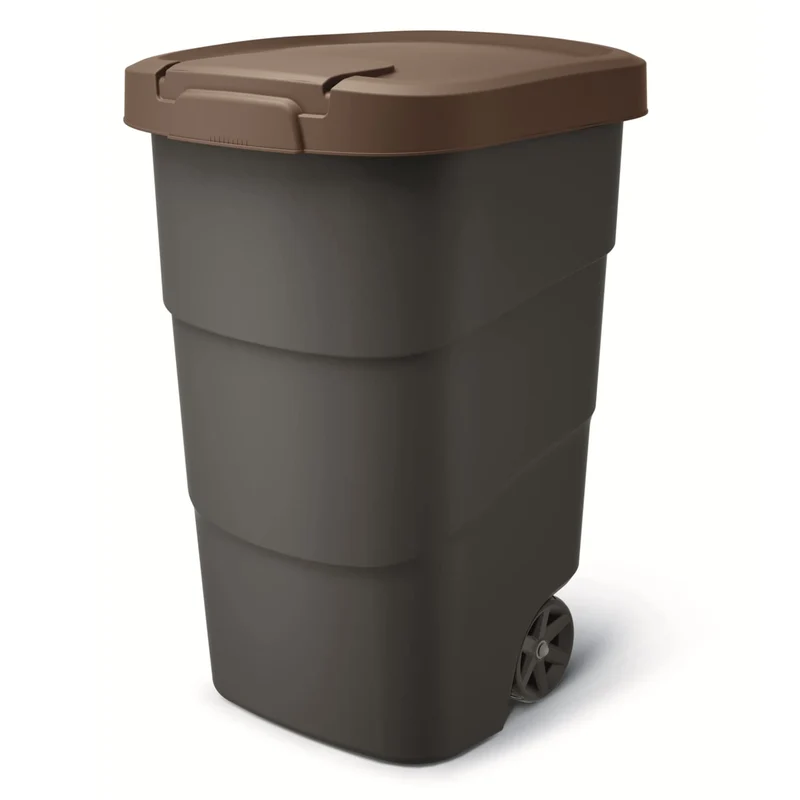 Prosperplast Wheeler 95L Müllbehälter mit Rädern und Deckel Mülltonne Müllgrossbehälter Grossmüllton