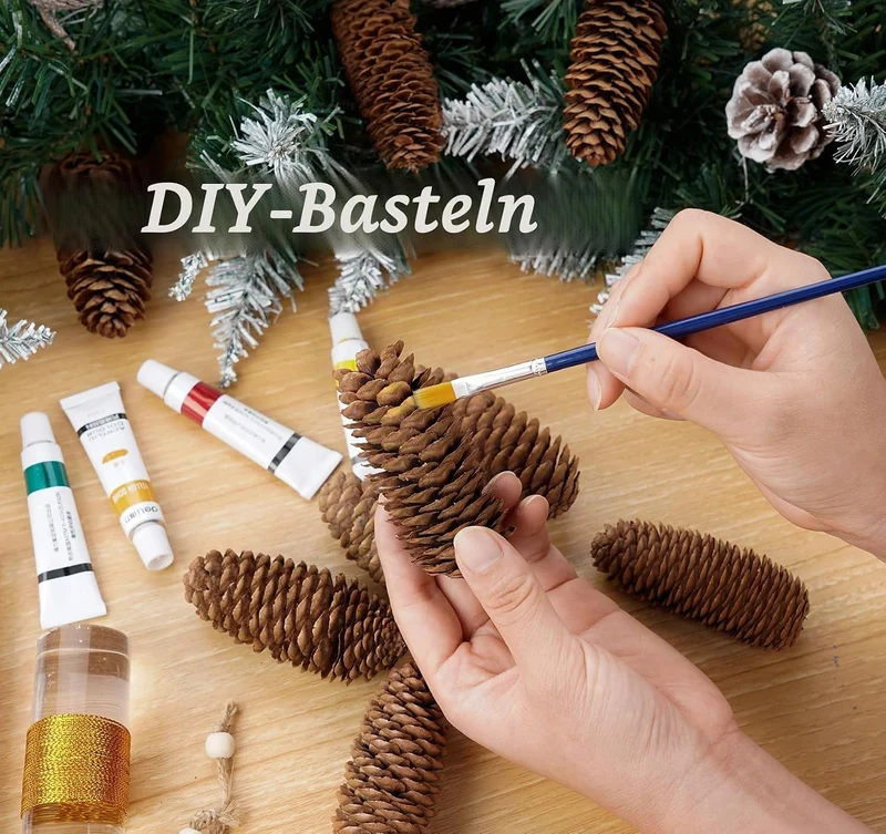 Tannenzapfen Deko, 20 Stück ﻿10-14cm Tannenzapfen Gross Weihnachten Tannenzapfen Natürliche Thanksgi