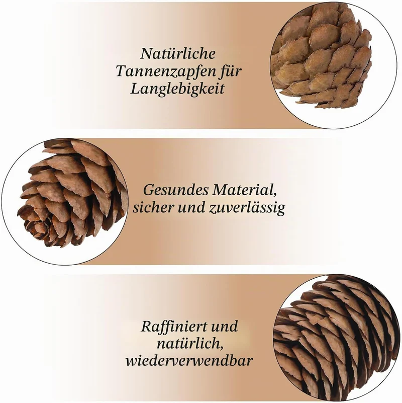 Tannenzapfen Deko, 20 Stück ﻿10-14cm Tannenzapfen Gross Weihnachten Tannenzapfen Natürliche Thanksgi