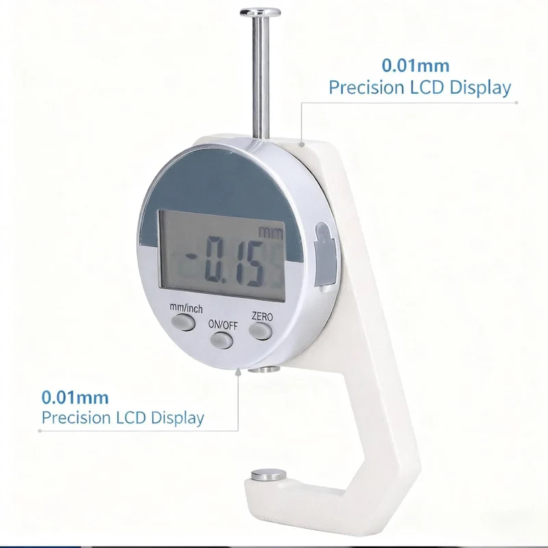 Telituny Dickenmesser Digital, 0-25,4 mm Bereich LCD Bildschirm Digitalanzeige Flaches Dicken Messge