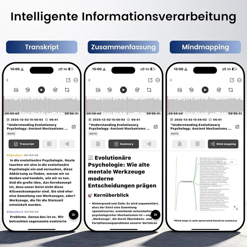 NEWYES Ailog KI Digitales Diktiergerät mit dedizierter App,Transkribieren und Zusammenfassen,35 Stun