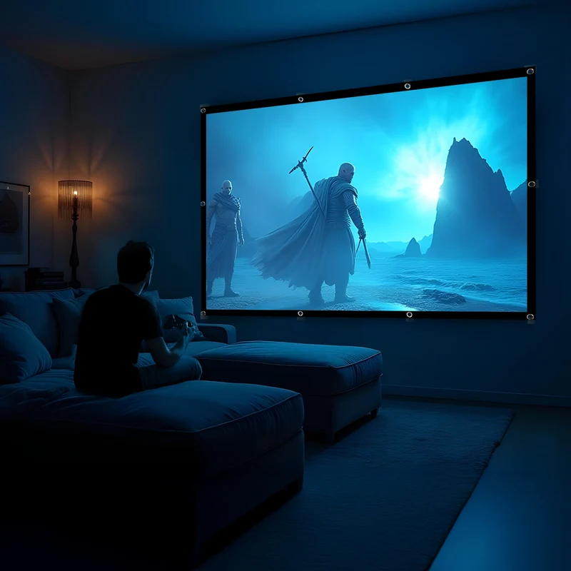 Maclean projection screen, 120", 240x180cm, 25mm 4:3 border, tension hooks, MC-169