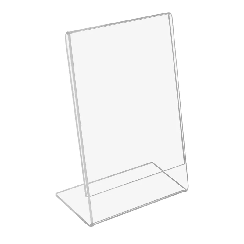 Stand stand stand A7 for description, leaflet, menu, type L, vertical, transparent