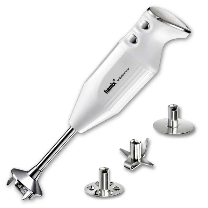 bamix Stabmixer Set M250 PRIME inkl. Multifunktionsmesser, Quirl, Schlagscheibe aus Edelstahl, 250 W
